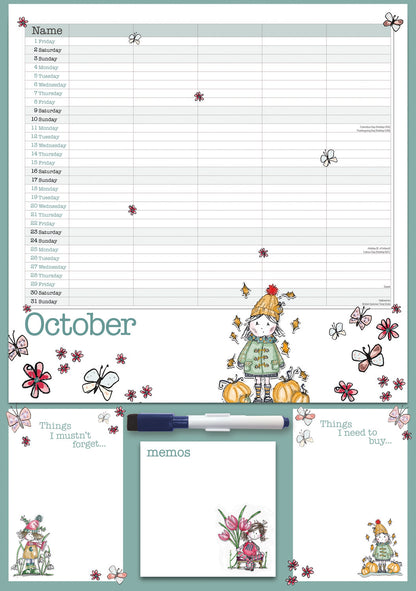 Tracey Russell Planner A3 Calendar 2027