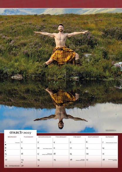 Kilted Yoga A3 Calendar 2027