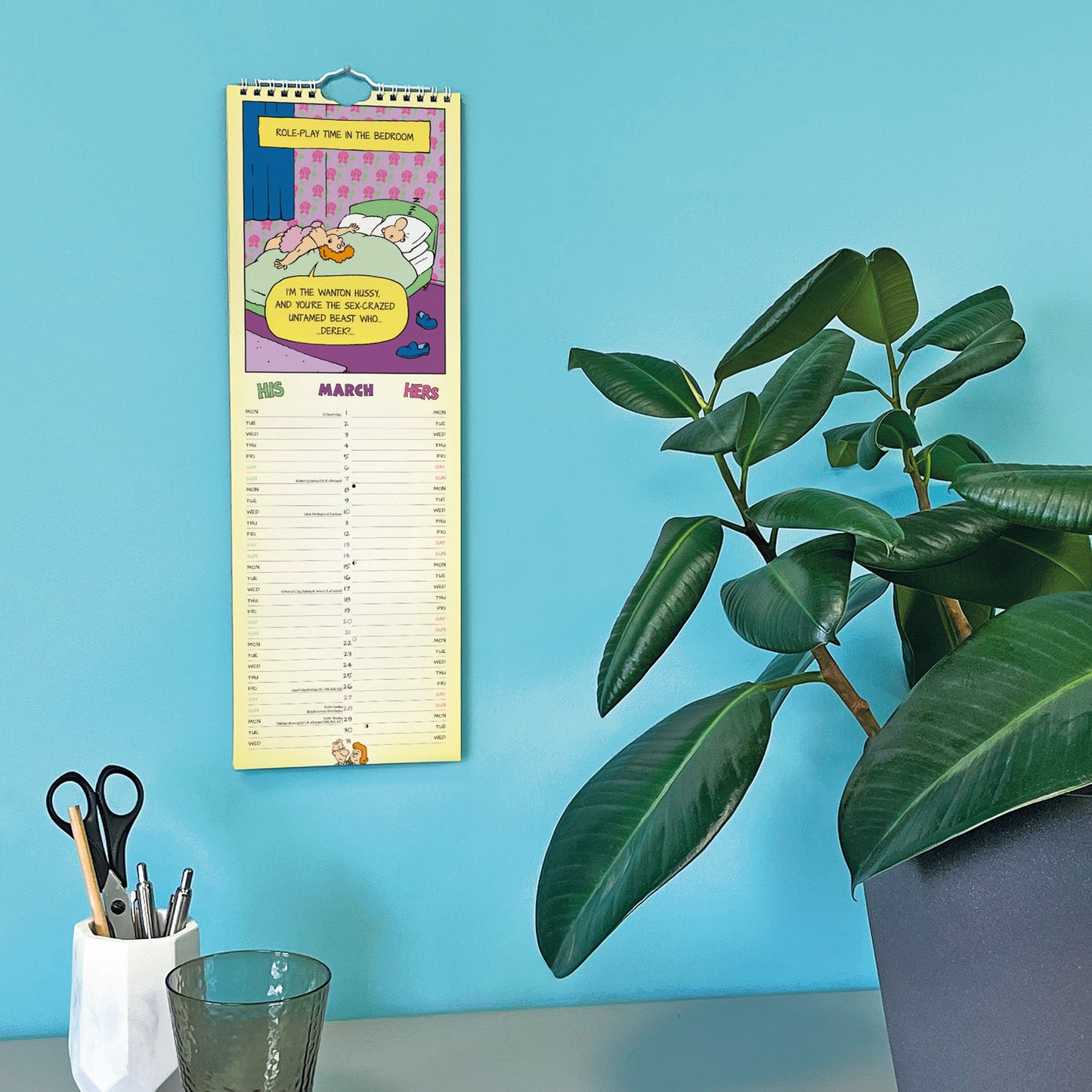 Derek & Madge His n Hers Planner Slim Calendar 2027