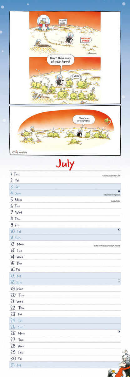 Eric the Penguin Slim Calendar 2027