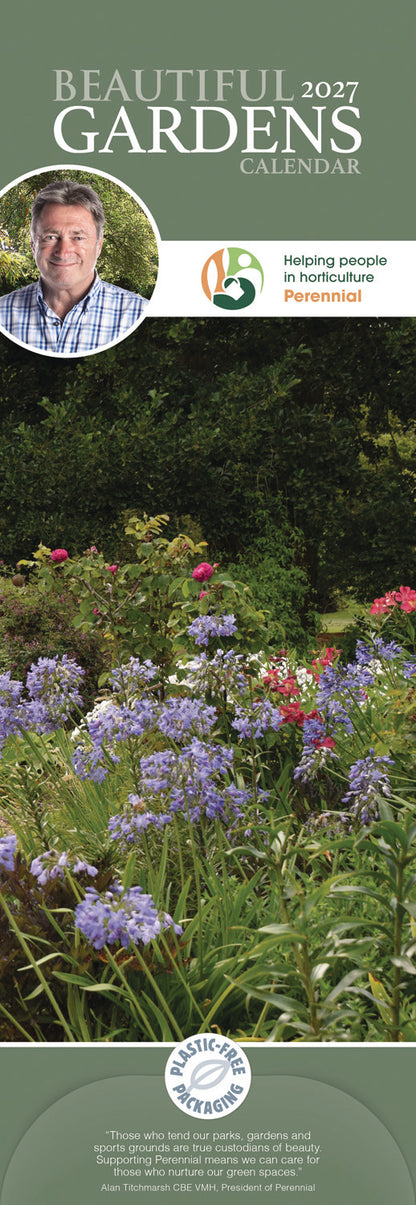 Beautiful Gardens, Alan Titchmarsh Slim Calendar 2027