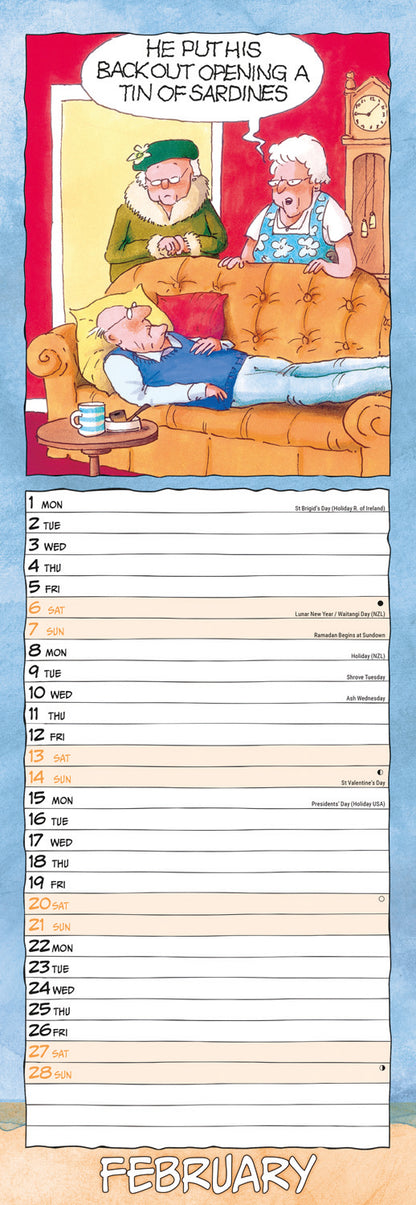 Wrinklies Slim Calendar 2027