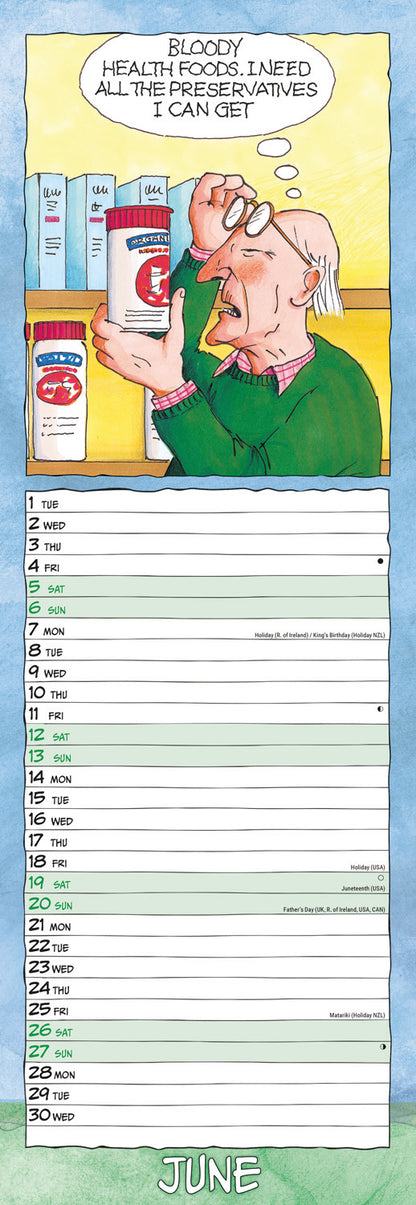 Wrinklies Slim Calendar 2027