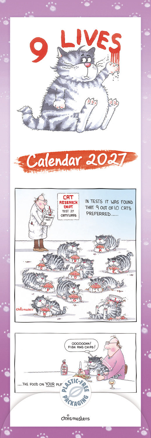 9 Lives Slim Calendar 2027