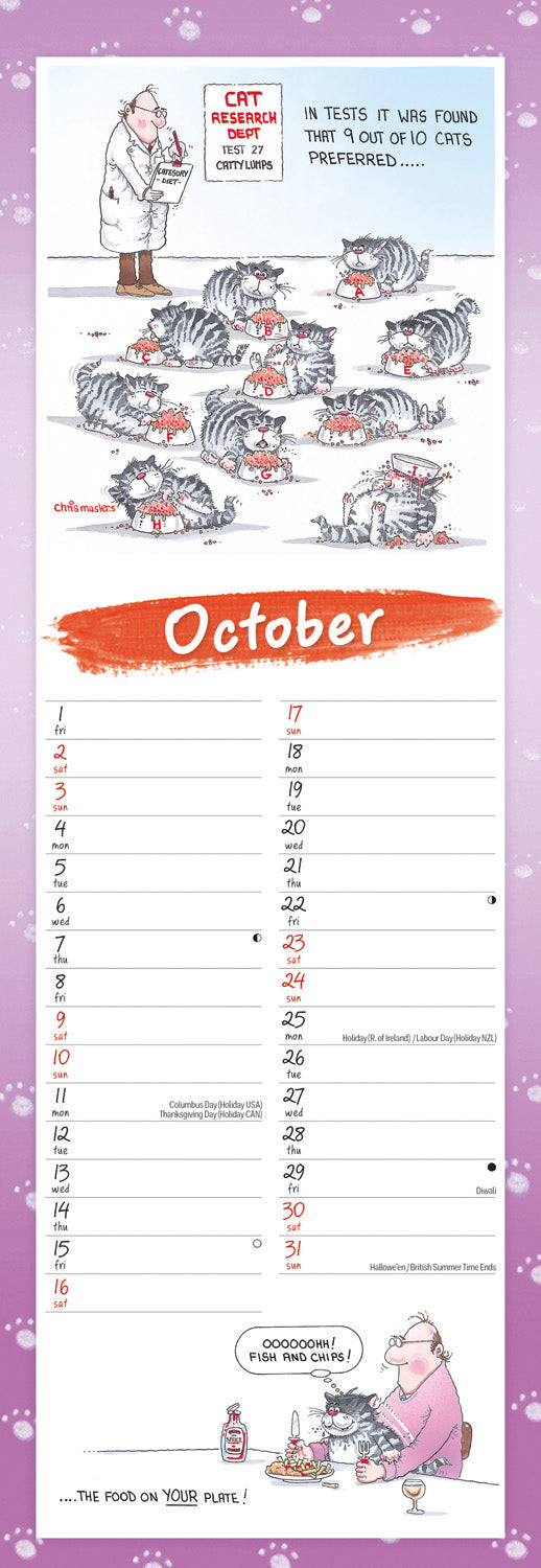 9 Lives Slim Calendar 2027