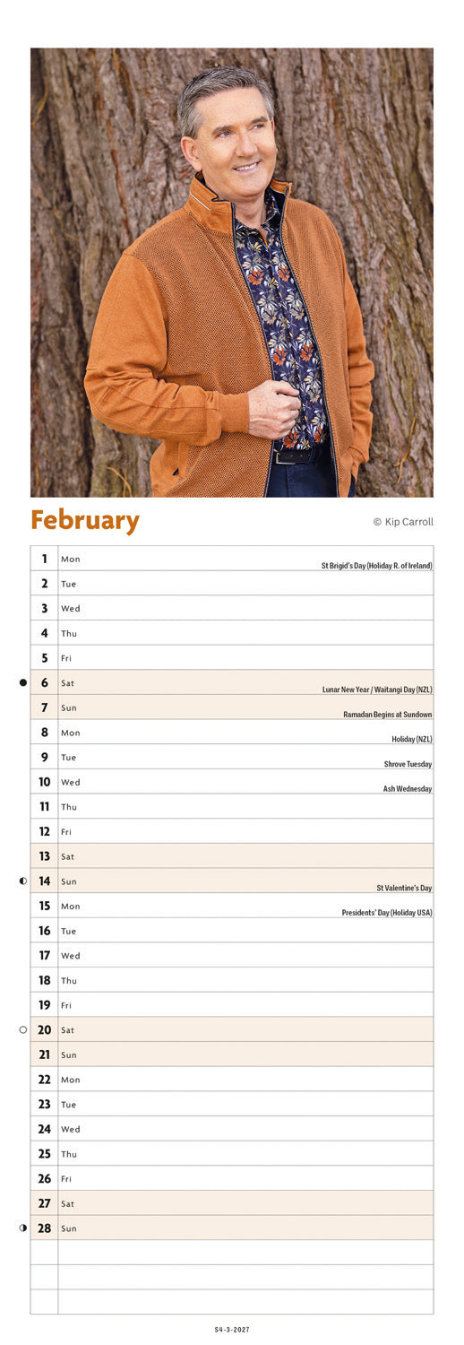 Daniel O'Donnell Slim Calendar 2027