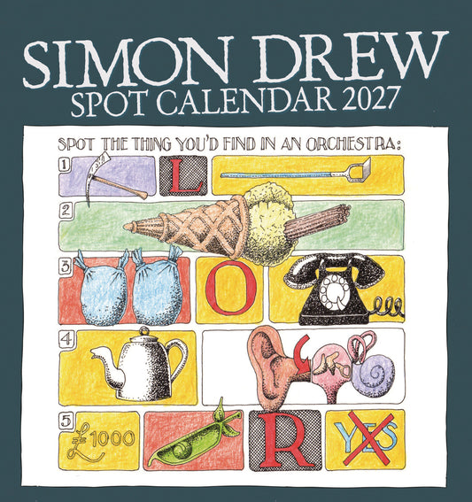 Simon Drew Easel Calendar 2027