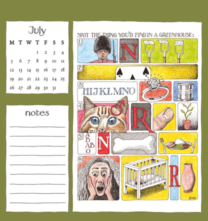 Simon Drew Easel Calendar 2027