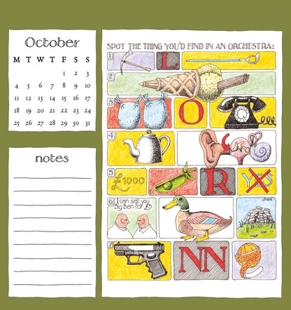 Simon Drew Easel Calendar 2027
