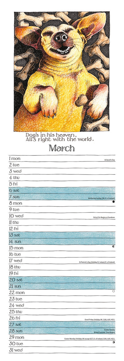 Simon Drews Famous Phrases Slim Calendar 2027