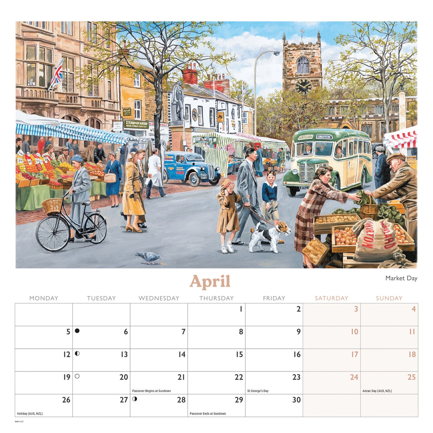 Vintage Transport, Trevor Mitchell Wiro Wall Calendar 2027
