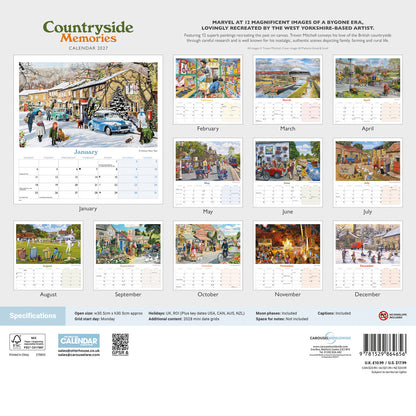 Countryside Memories, Trevor Mitchell Wiro Wall Calendar 2027