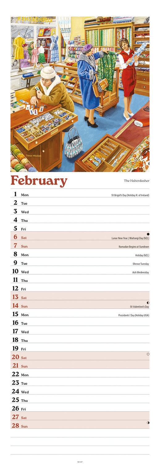 Days Gone By, Nostalgia by Trevor Mitchell Slim Calendar 2027