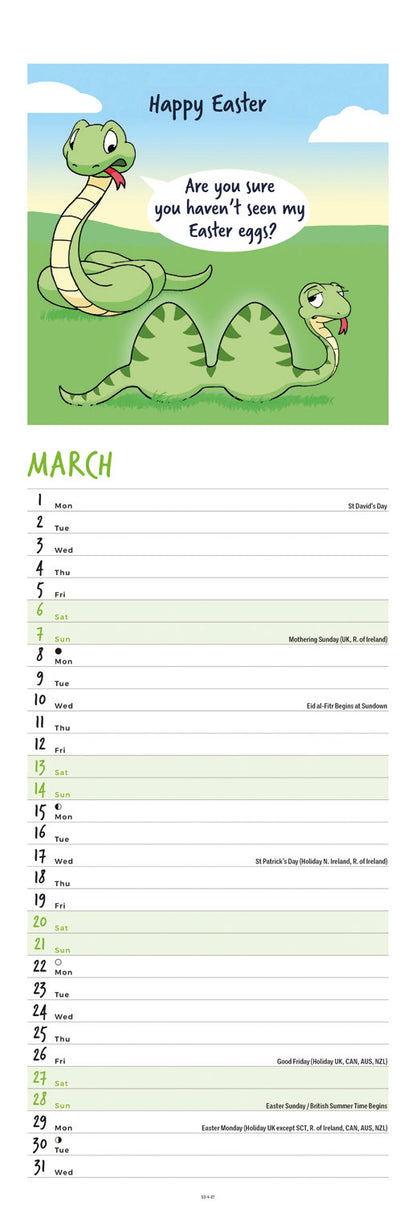 Twizler Funny Moments Slim Calendar 2027