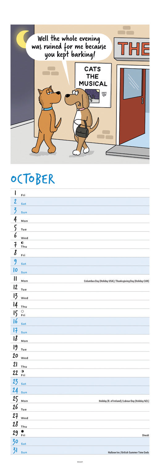 Twizler Funny Moments Slim Calendar 2027