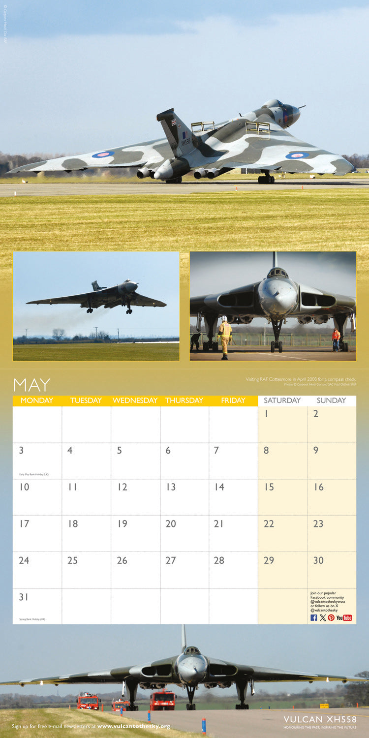 Vulcan XH558 Wall Calendar 2027