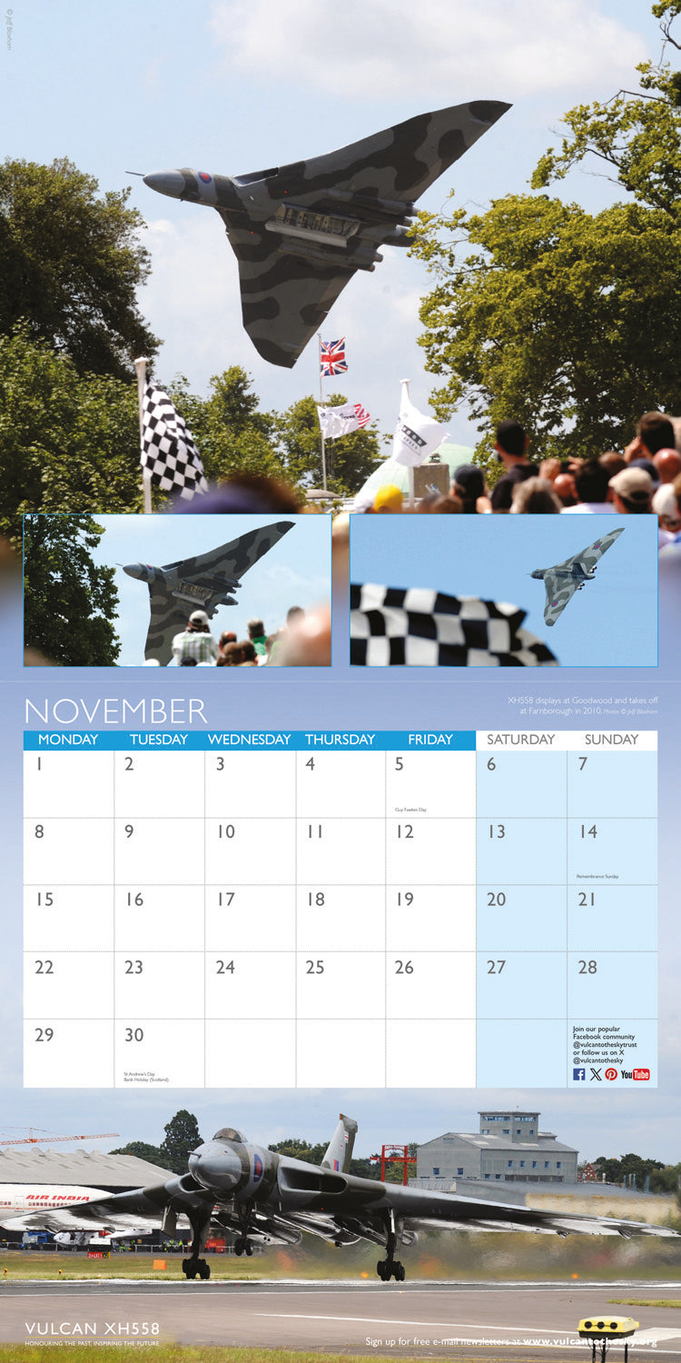Vulcan XH558 Wall Calendar 2027