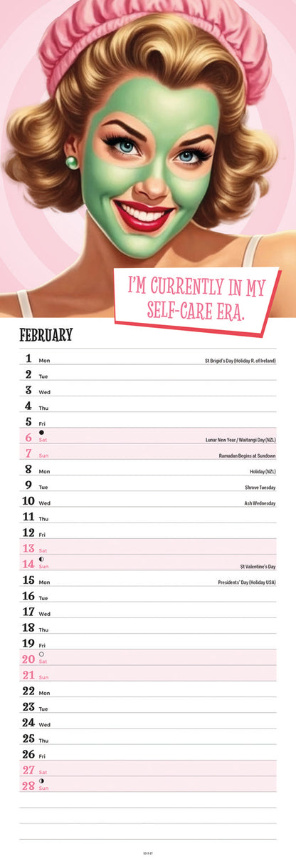 She Who Must Be Obeyed Slim Calendar 2027