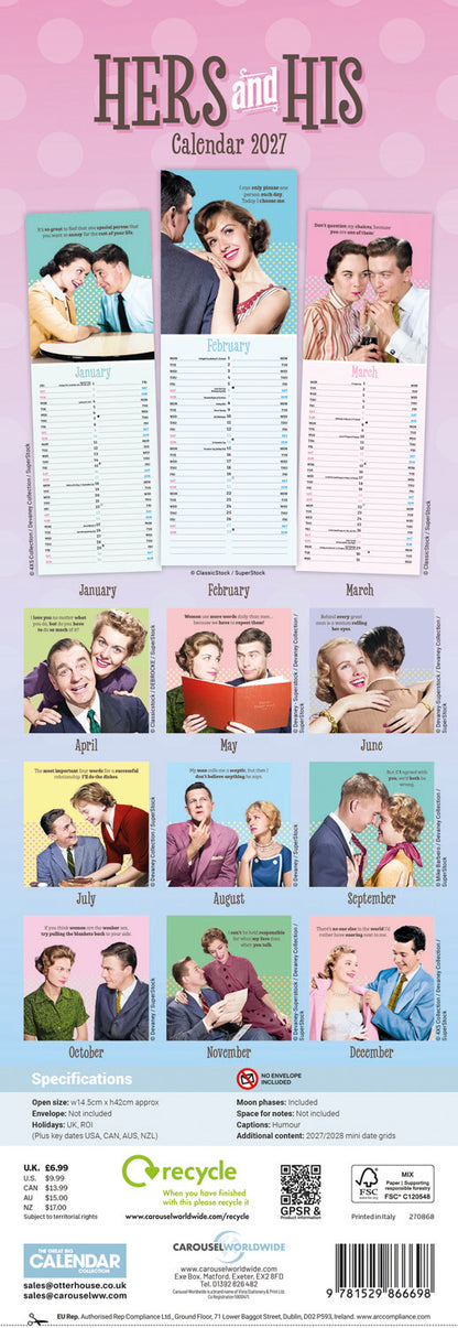 Hers & His Slim / WPL Calendar 2027
