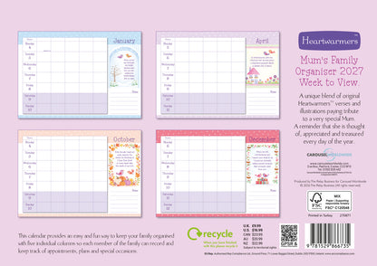 Mums Week-To-View Planner A4 Calendar 2027