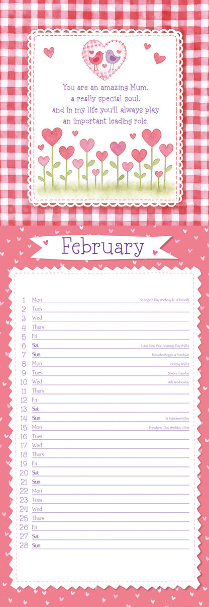 To My Mum Slim Calendar 2027
