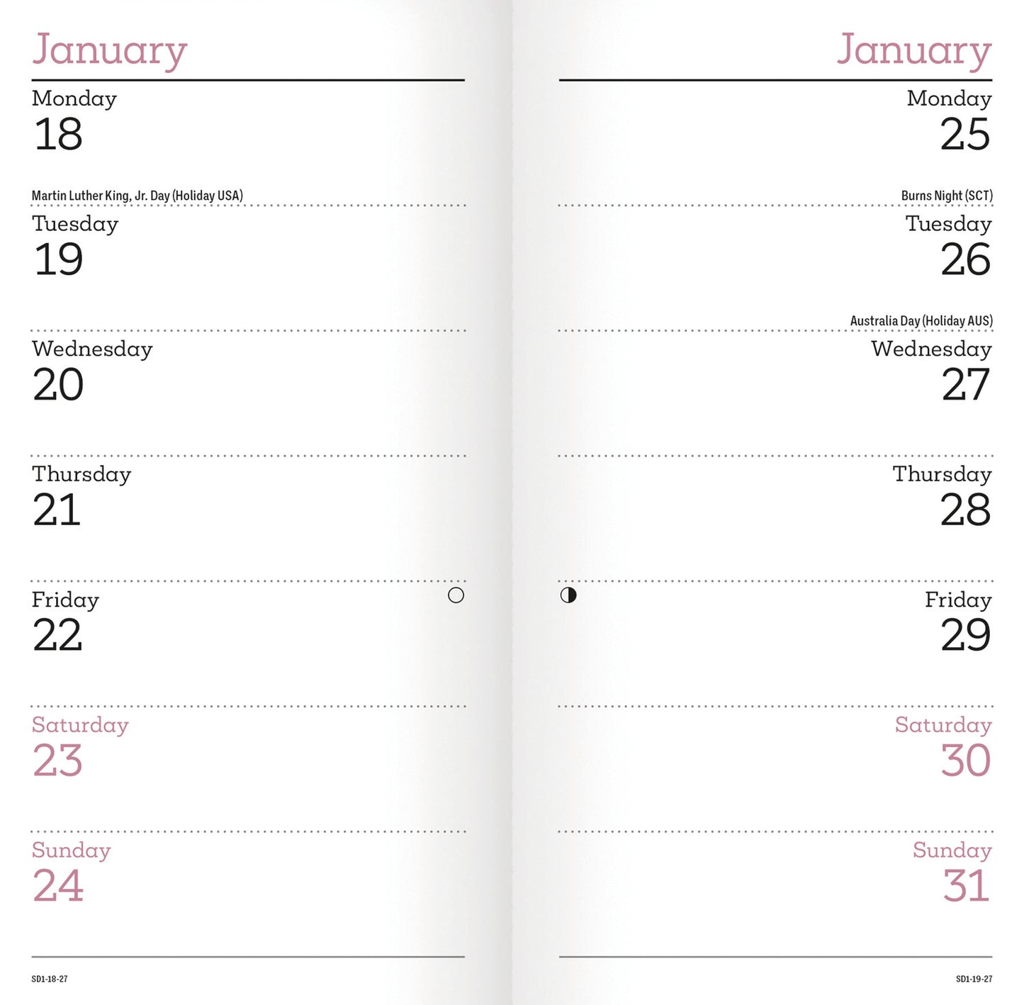 Alison's Animals Slim Diary 2027