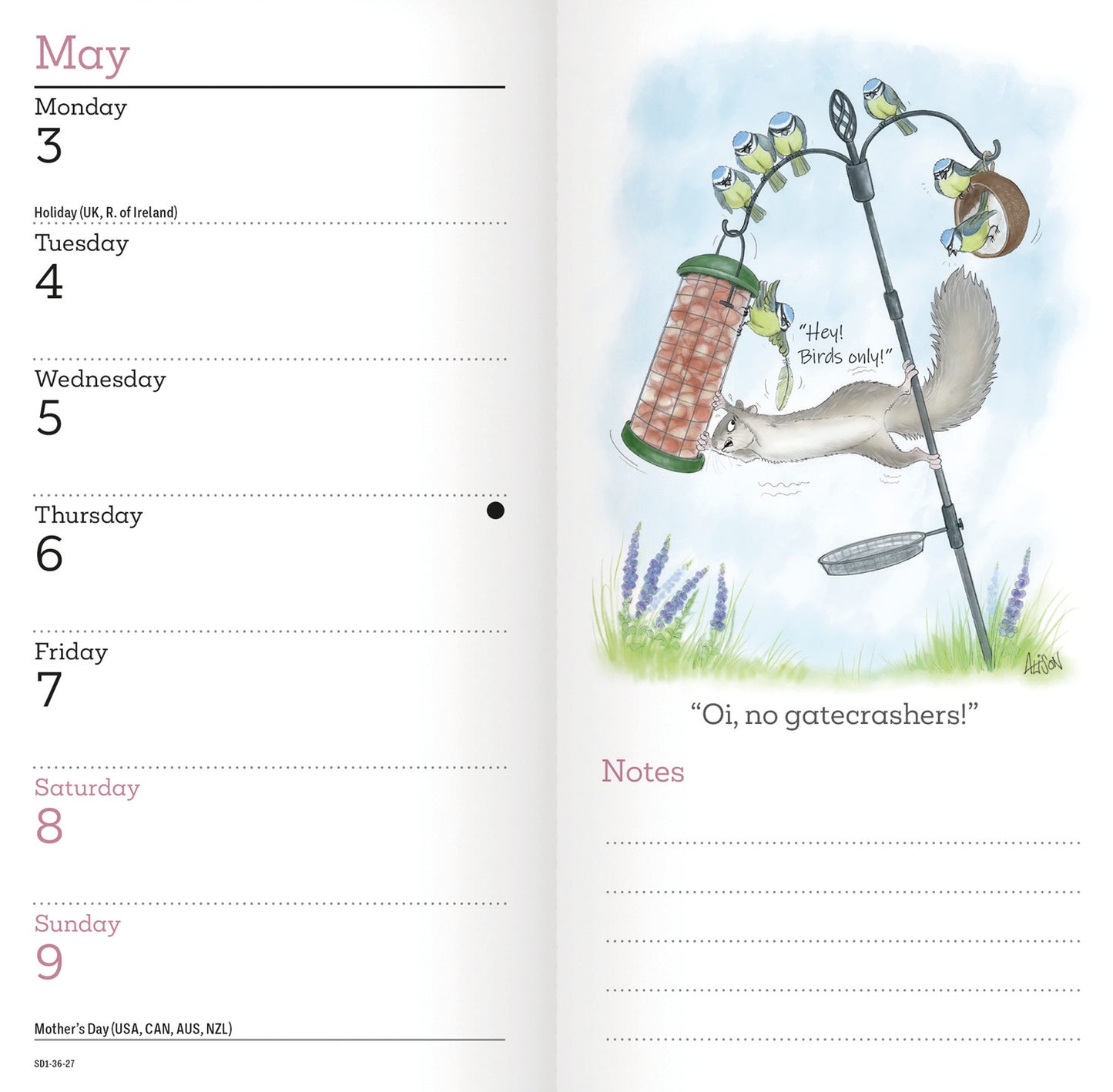 Alison's Animals Slim Diary 2027