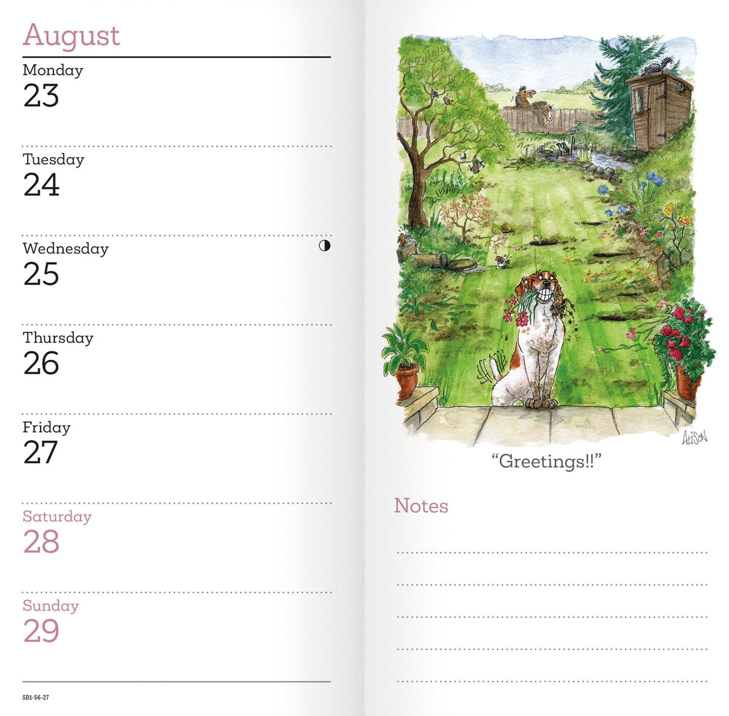 Alison's Animals Slim Diary 2027