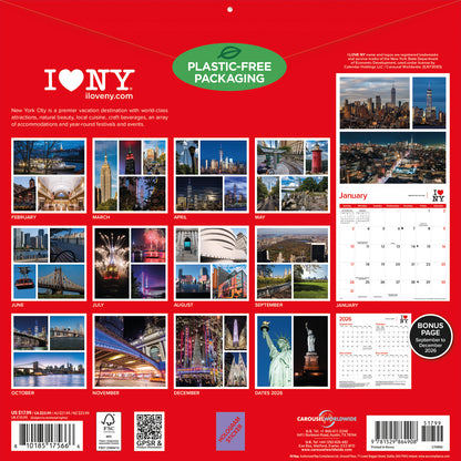 I Love NY, City Wall Calendar 2027