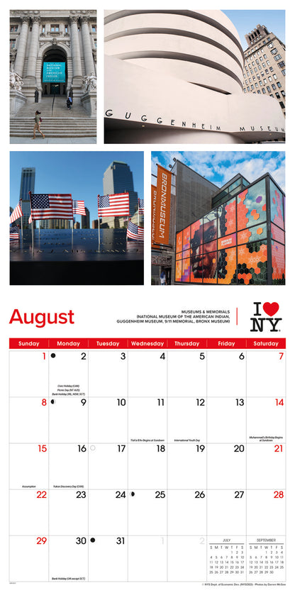I Love NY, City Wall Calendar 2027
