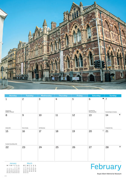 Exeter A4 Calendar 2027