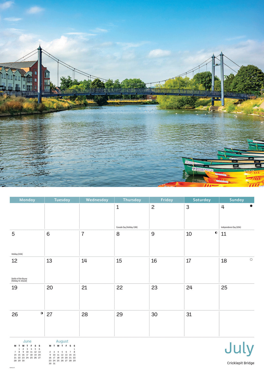 Exeter A4 Calendar 2027