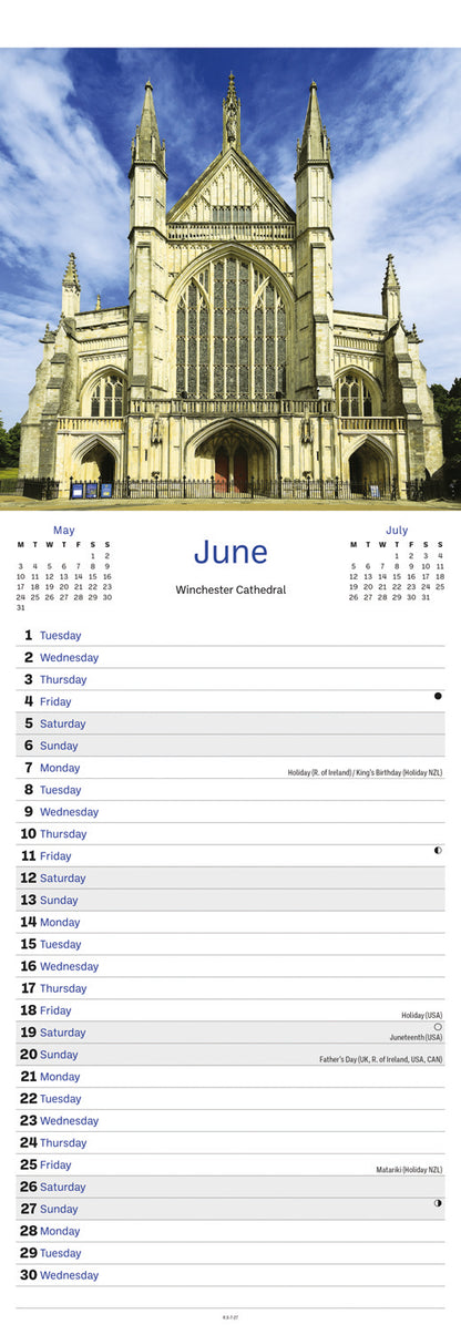 South East England Slim Calendar 2027