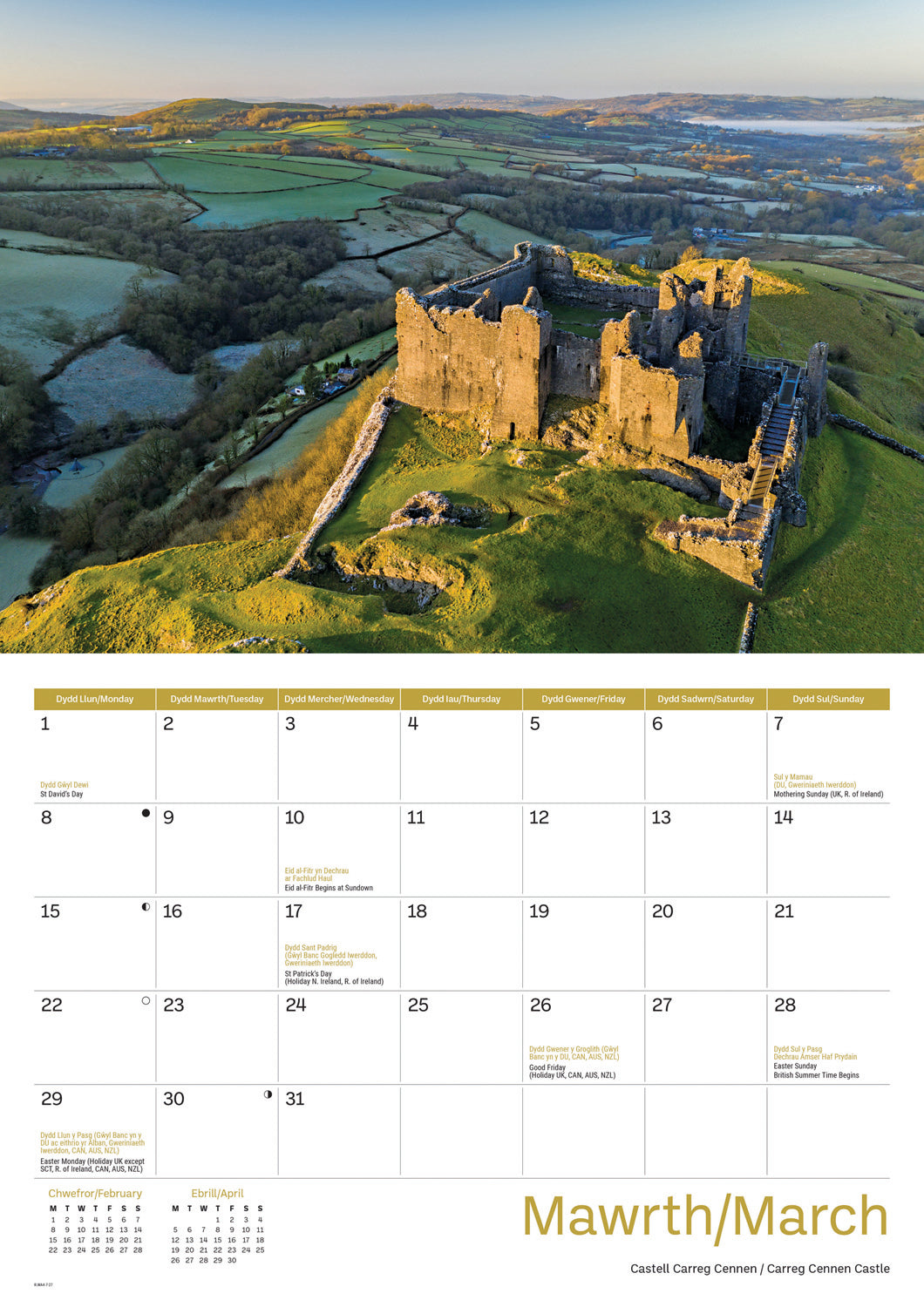 Brecon Beacons A4 Calendar 2027