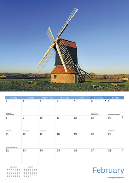 Bedfordshire A4 Calendar 2027