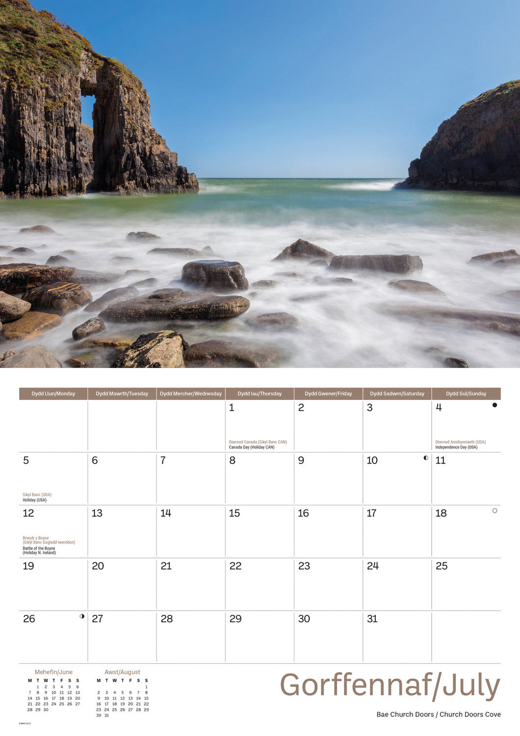 Pembrokeshire A4 Calendar 2027