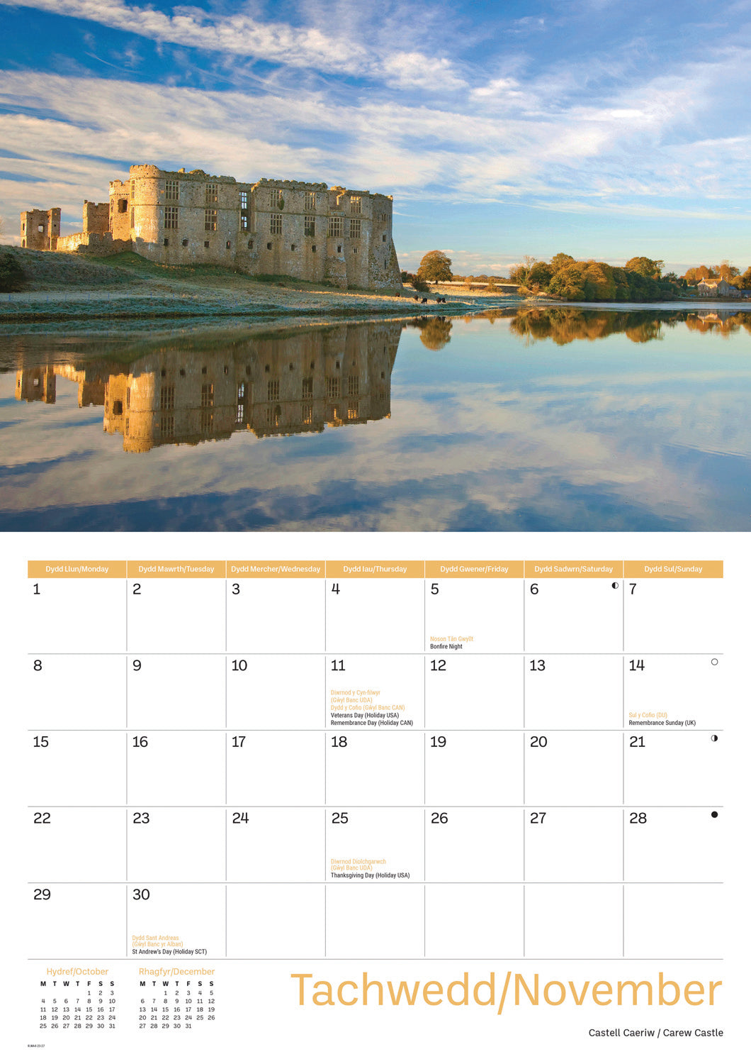 Pembrokeshire A4 Calendar 2027