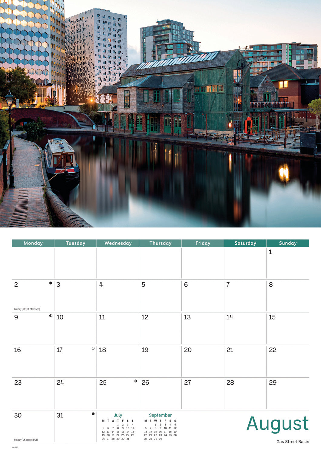 Birmingham A4 Calendar 2027