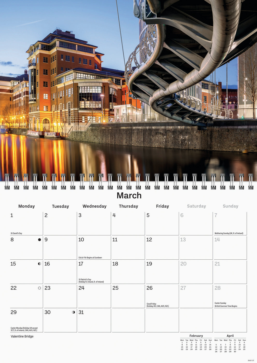 Bristol A5 Calendar 2027