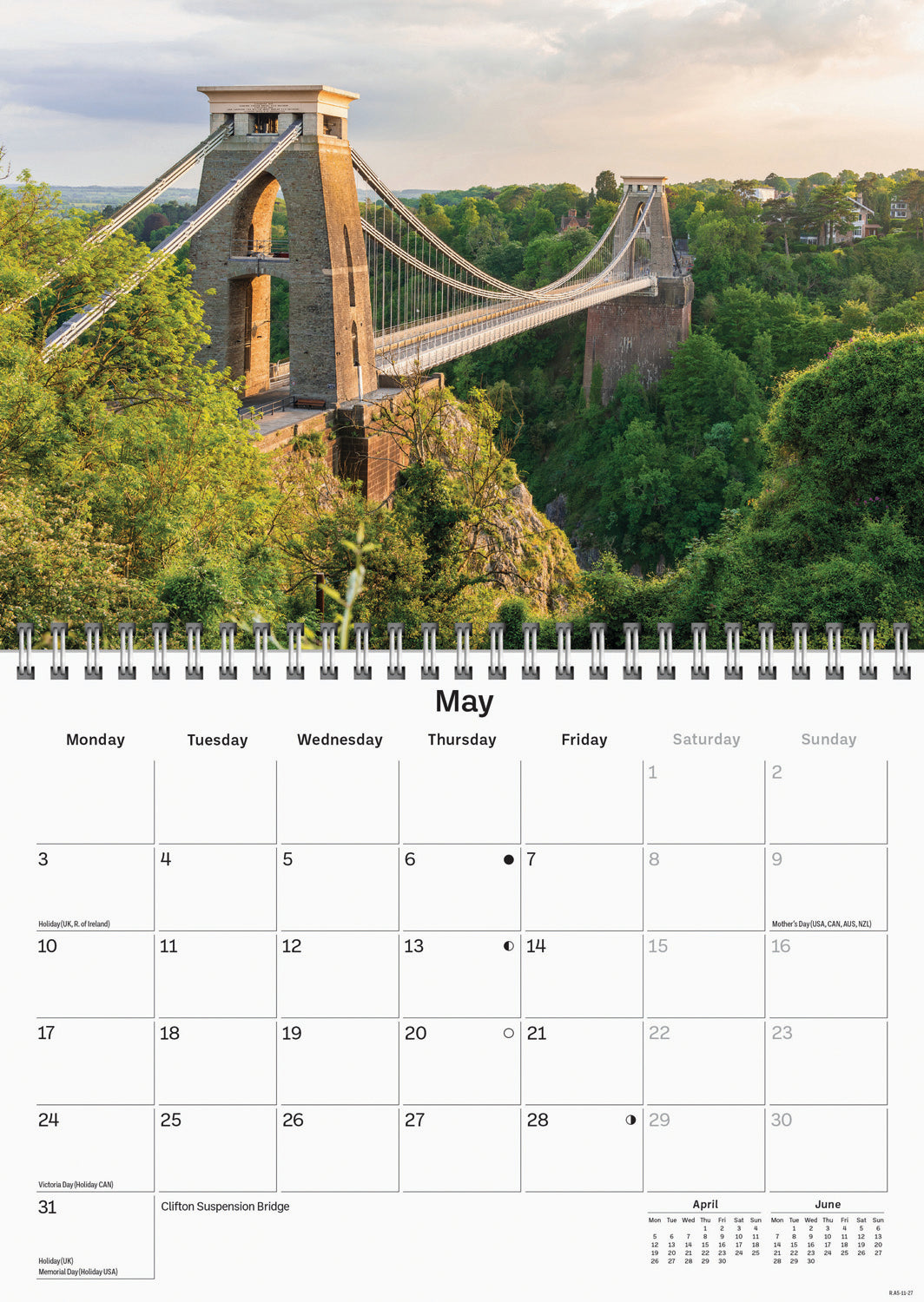 Bristol A5 Calendar 2027