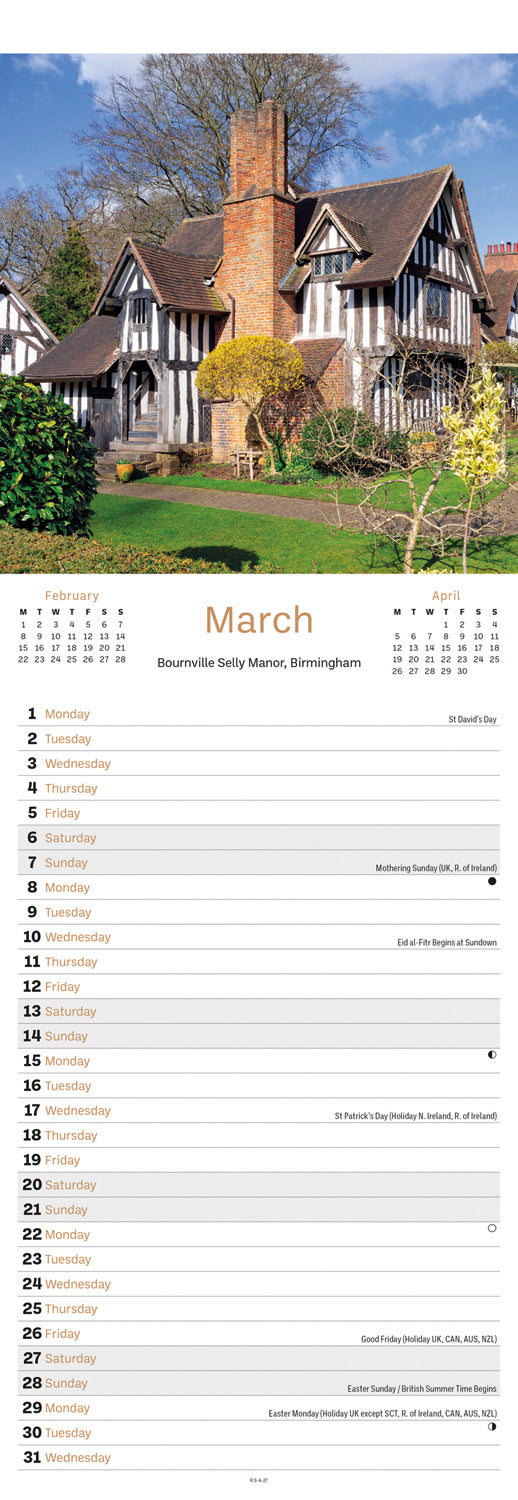 Heart Of England Slim Calendar 2027