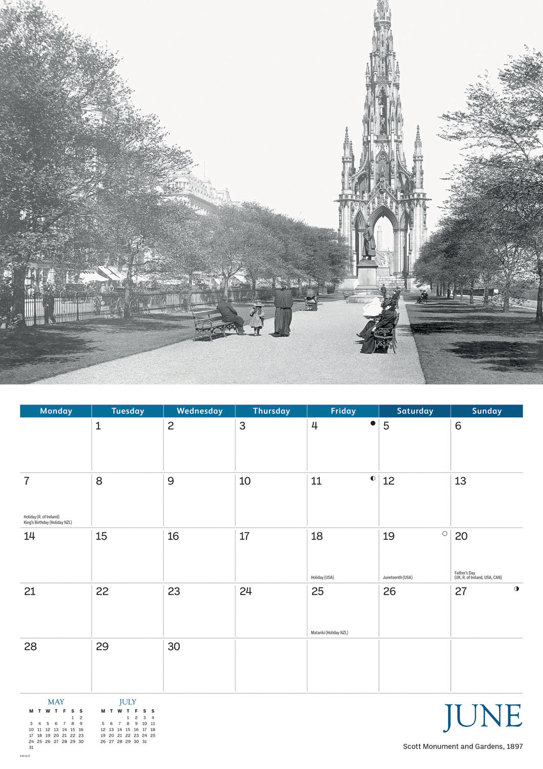 Edinburgh Memories A4 Calendar 2027