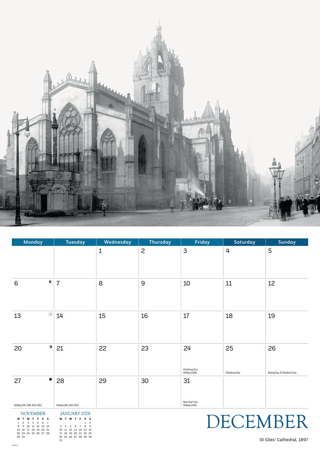 Edinburgh Memories A4 Calendar 2027