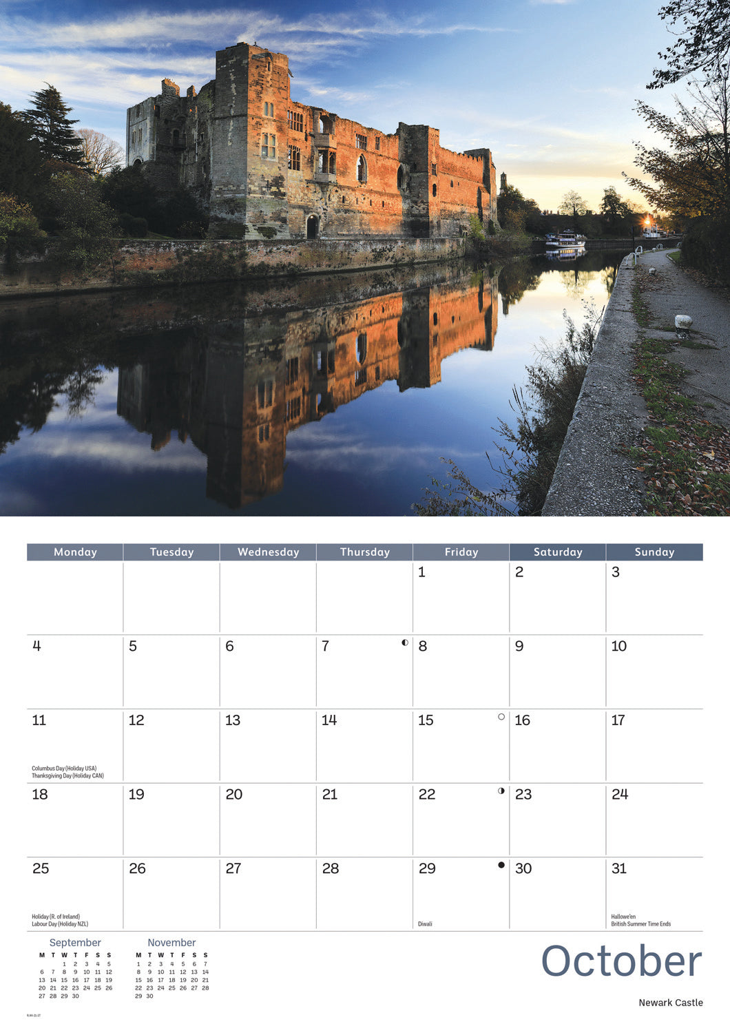 Nottinghamshire A4 Calendar 2027