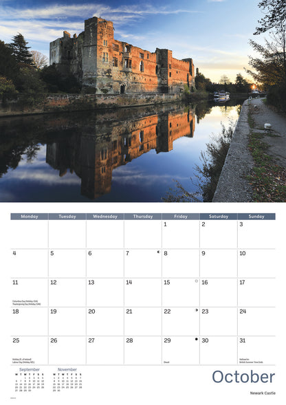 Nottinghamshire A4 Calendar 2027