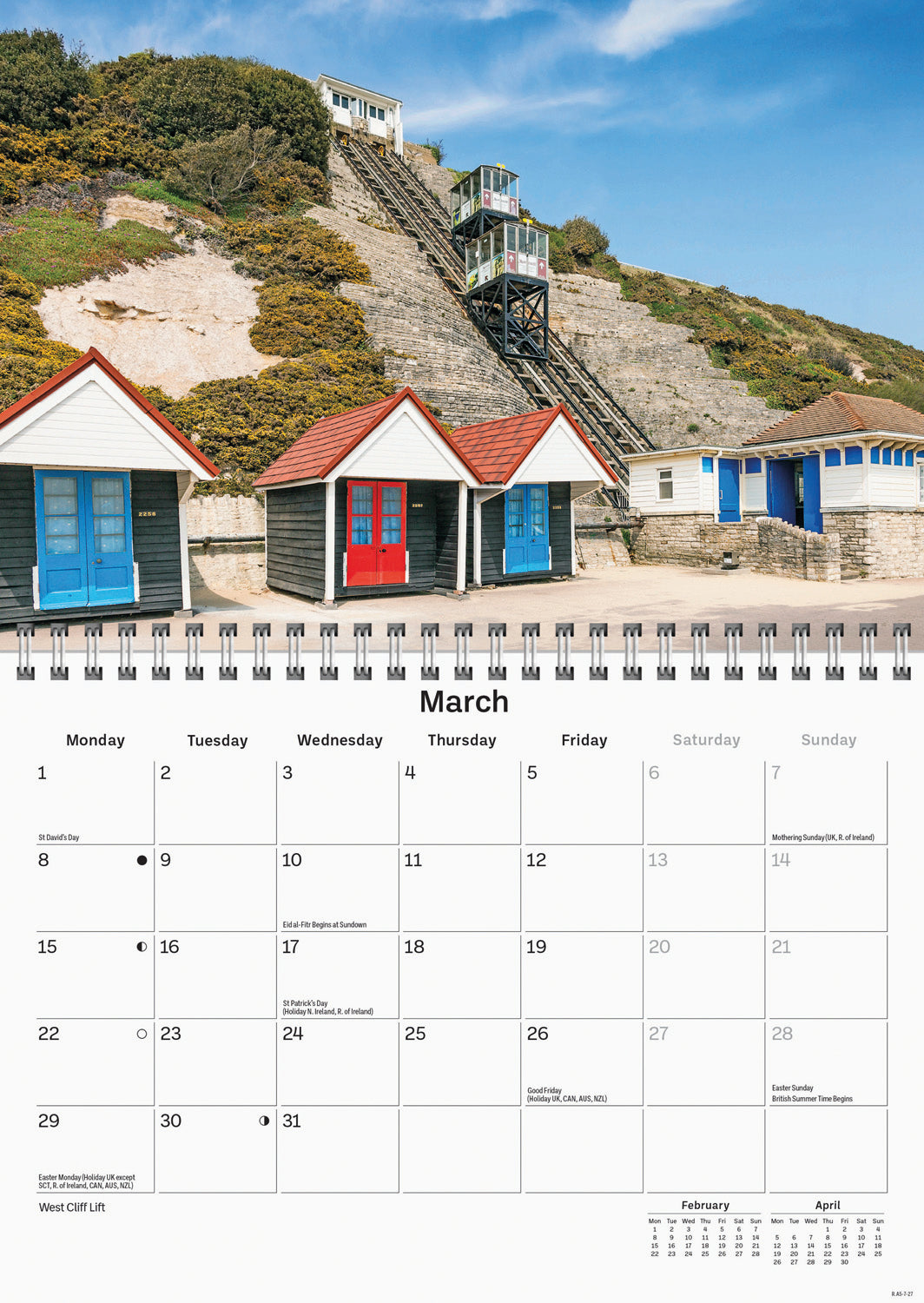 Bournemouth & Poole A5 Calendar 2027