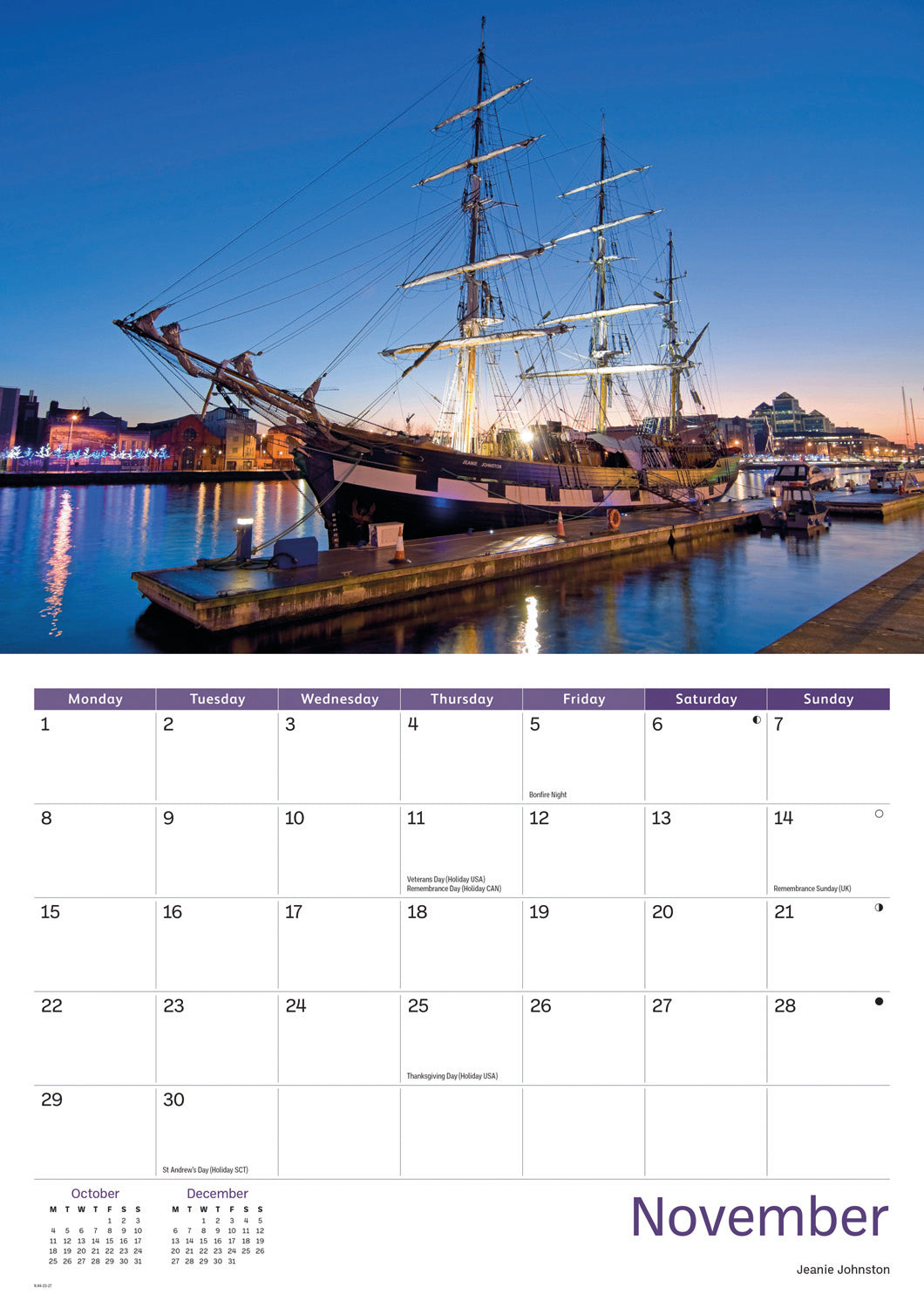 Dublin A4 Calendar 2027