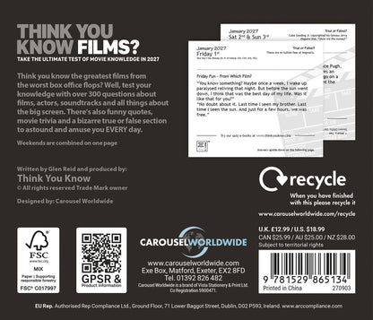 Think You Know Films Box Calendar 2027
