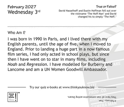 Think You Know Films Box Calendar 2027