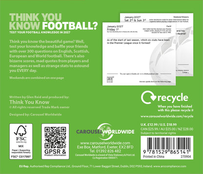 Think You Know Football Box Calendar 2027